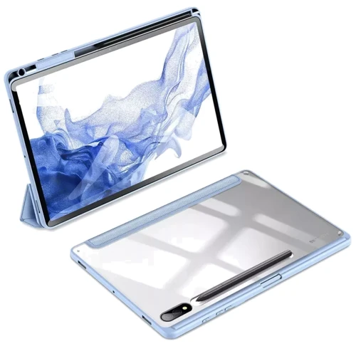 Аксессуар для iPad Dux Ducis Toby Series with Pencil Holder Blue for iPad Pro 13 2024 M4: Особенности режим автопробуждения/сна, Стильный дизайн, Удобно держать в руке, Складывается в подставку