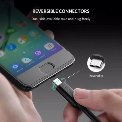Кабель UGREEN USB-C to USB-C US286 3A 60W 2m Black фото 7