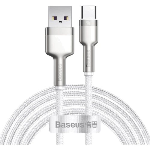Кабель Baseus USB Cable to USB-C Cafule Metal 40W 2m White (CATJK-B02)