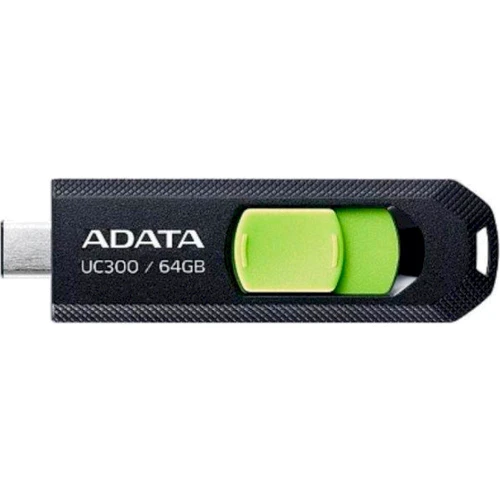 USB-флешка A-Data 64GB Type-C UC300 Black/Green (ACHO-UC300-64G-RBK/GN): Стандарт USB USB 3.2