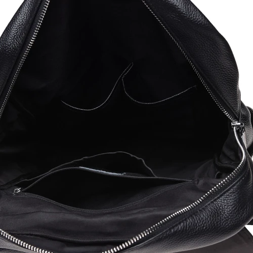 Мужской рюкзак Keizer черный (K168014-black): Материал Натуральная кожа
