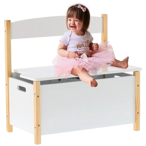 Лавка Hop-Sport Chomik Daisy детская из сундуком для хранения игрушек (5900779824638): Материал дерево, МДФ