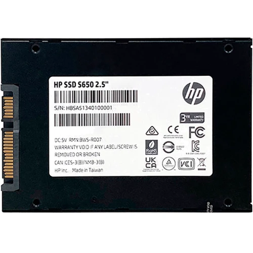 HP S650 960 GB (345N0AA): Інтерфейс підключення SATA III