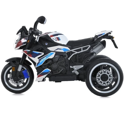 Дитячий триколісний електромотоцикл Bambi 50W білий (M 6142EL-1)