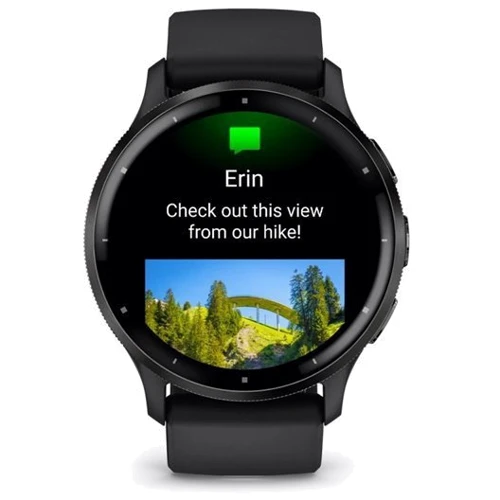 Смарт-часы Garmin Venu 3 Slate Stainless Steel Bezel with Black Case and Silicone Band (010-02784-01): Материал корпуса Армированный волокном полимер / Нержавеющая сталь (Безель)