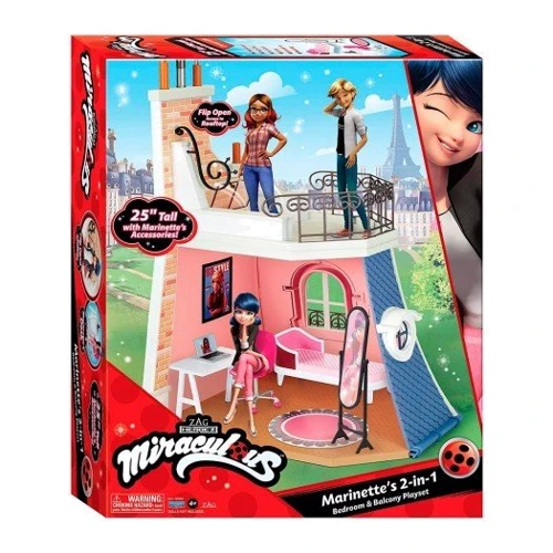 Ігровий набір Miraculous Леді Баг та Супер-Кіт 2 в 1 – Спальня та балкон Марінетт (з аксесуарами): Виробник Miraculous