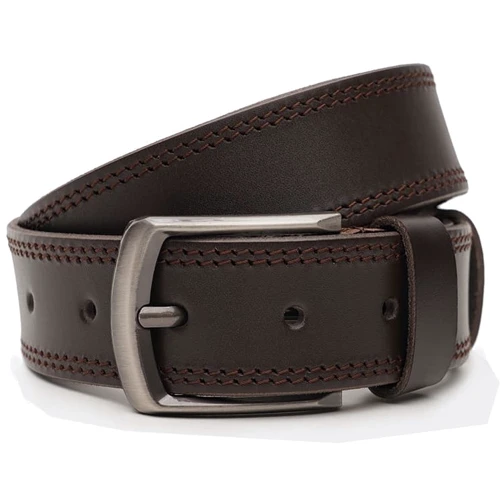 Чоловічий ремінь Borsa Leather коричневий (V1115FX22-brown)