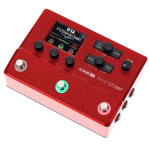 Гітарний процесор ефектів Гитарный процессор LINE6 HX Stomp Limited Edition Red: Виробник LINE6