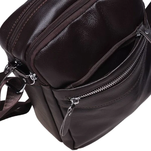 Mужская сумка планшет Keizer коричневая (K11029-dark-brown): Материал Натуральная кожа