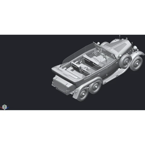 Автомобиль немецкого руководства II MB Typ G4 (1935 production), WWII German personnel car (ICM24011) фото 13