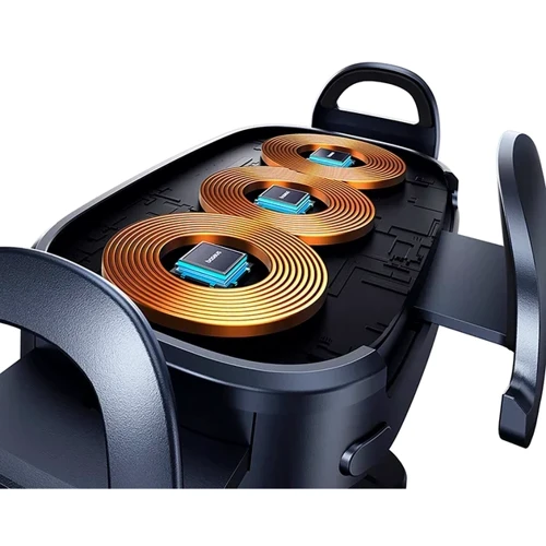 Держатель Baseus Car Holder Air Vent Wireless Charger LightChaser 15W Black (C40355901111-00): Особенности wireless charging, автодержатель