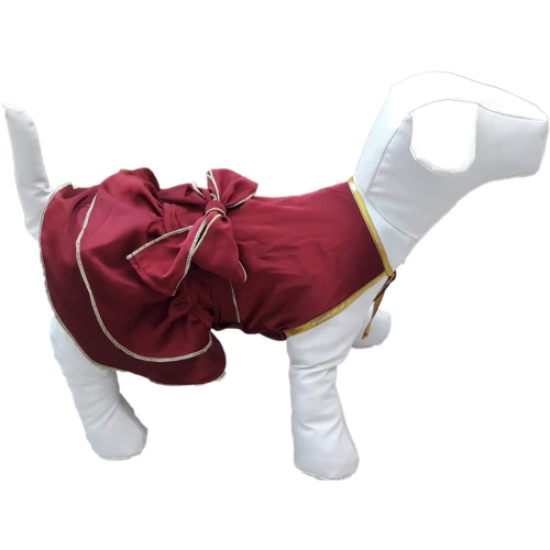 Платье Dogs Bomba с кантом O-29 one size Бордовый