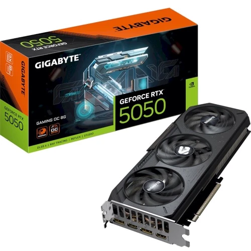 Видеокарта GIGABYTE GeForce RTX 5050 8GB GAMING OC (GV-N5050GAMING OC-8GD) UA: Объем памяти, Гб 8