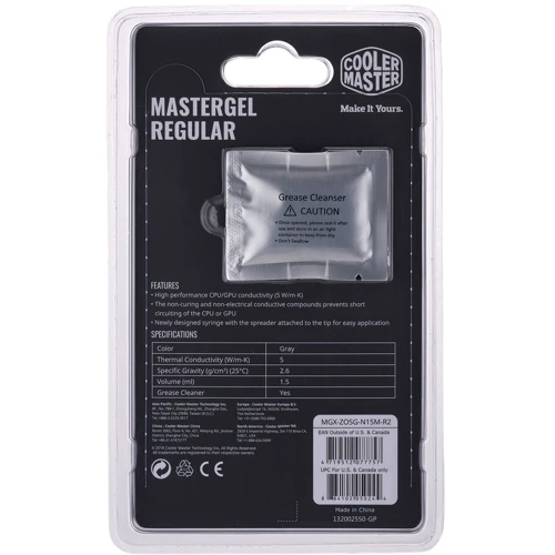 CoolerMaster MasterGel Regular (MGX-ZOSG-N15M-R2): Виробник CoolerMaster
