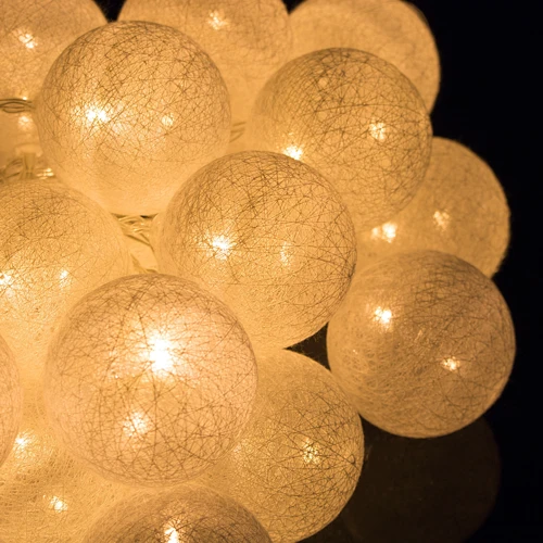 Гирлянда на батарейках Springos Cotton Balls 6 м 30 LED CL0049 Warm White: Применение Для дома