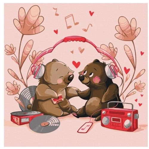 Картина за номерами Brushme Мелодія кохання @artdi.ua 40х40 см (SBS016)
