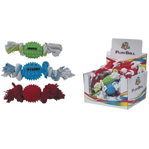 Игрушка для собак CaniAmici Шипованный мяч с канатом резиновый 25 см (C6098428)