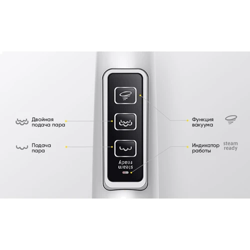 Пароочищувач Deerma Steam Mop & Vacuum Cleaner White (DEM-ZQ990W): Ємність пилозбірника, л 1.2