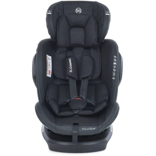 Автокресло El Camino (0-36кг) ME 1045-1 EVOLUTION 2 360 ISOFIX (black luxe): Вес ребенка 0 до 36 кг