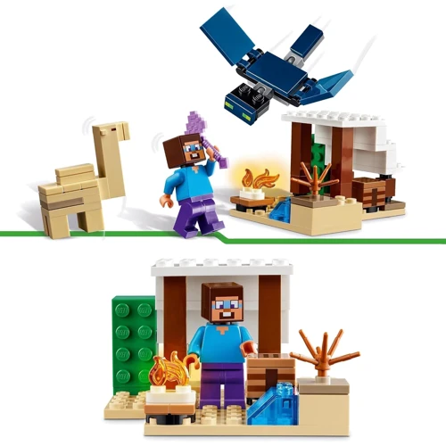 Конструктор LEGO Minecraft Steve's Desert Expedition Експедиція Стіва до пустелі (21251): Кількість деталей, шт. 75