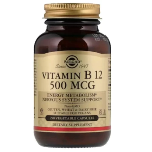 Solgar Vitamin B12 500 mcg Солгар Вітамін В12 250 вегетаріанських капсул