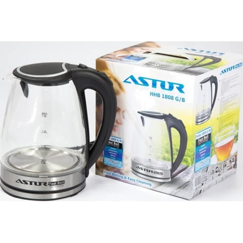 Электрочайник Astor HHB1808G/B: Объем, л 1.8