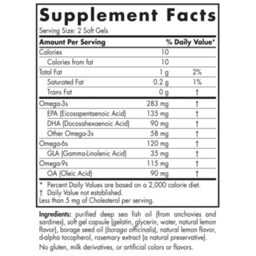 Nordic Naturals Complete Omega Junior 283 mg 90 Mini Soft Gels Lemon Омега со вкусом лимона для подростков: Тип Омега 3-6-9