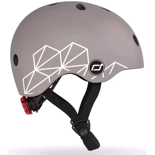 Шлем детский Scoot and Ride Коричневый с фонариком 45-51см (SR-181206-BROWNLINES): Производитель Scoot&Ride