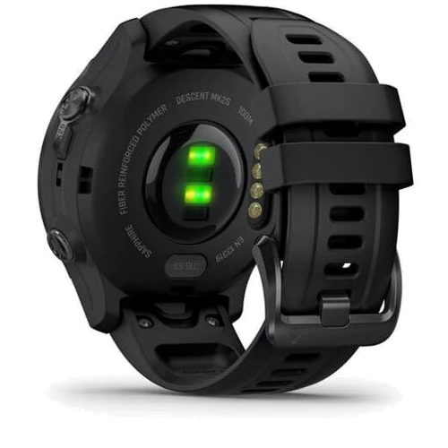 Смарт-часы Garmin Descent Mk2S Carbon Grey with Black Silicone Band (010-02403-04): Цвет ремешка черный