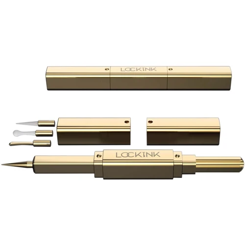 Эксклюзивный тиклер LOCKINK 5-head Flirting Tickler - Golden с пятью насадками