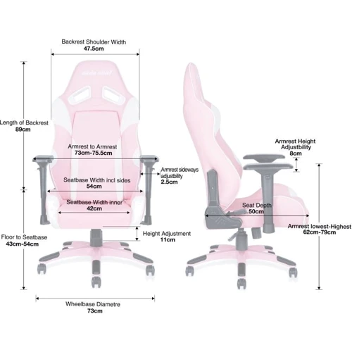 Кресло игровое Anda Seat Soft Kitty Size M Blue (AD7-24-EW-PV-W01) фото 1