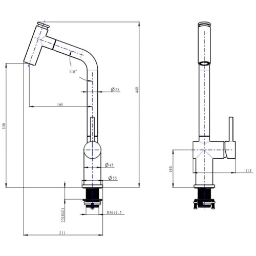 Смеситель для кухонной мойки Nett FG-44