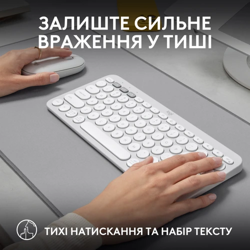 Комплект беспроводной Logitech Pebble 2 Combo White Wireless (920-012240): Количество кнопок 3
