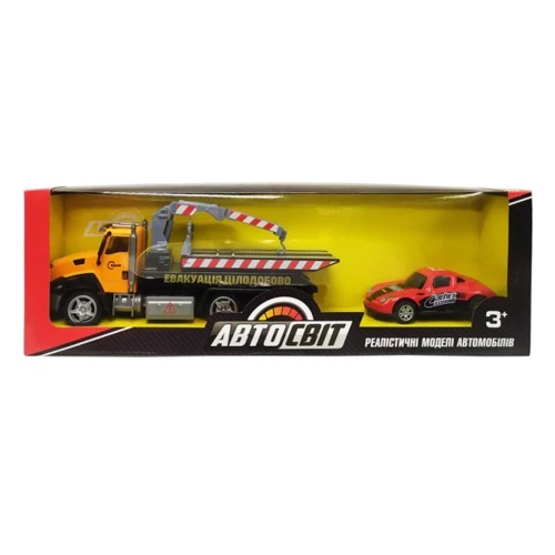 Детская машинка Эвакуатор АвтоСвіт Limo Toy AS-2746 инерционный (Оранжево-красный): Производитель Limo Toy