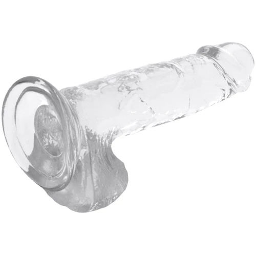Прозрачный фаллоимитатор с мошонкой XRAY, 20 см