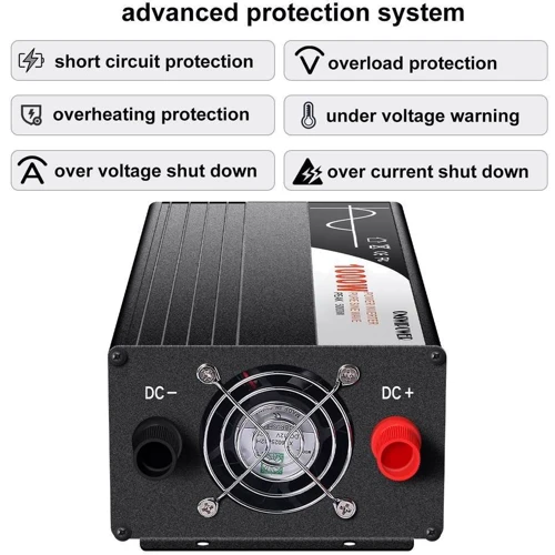 Инвертор 12V 220V Xijia 2000W пик 1000W номинал фото 2