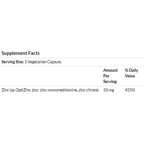 Life Extension Zinc Caps, High Potency, 50 mg, 90 Vegetarian Capsules (LEX18139): Форма випуску капсули