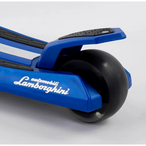 Самокат Lamborghini трехколесный складной алюминиевый руль, колеса PU со светом Blue/Black (101283) фото 8