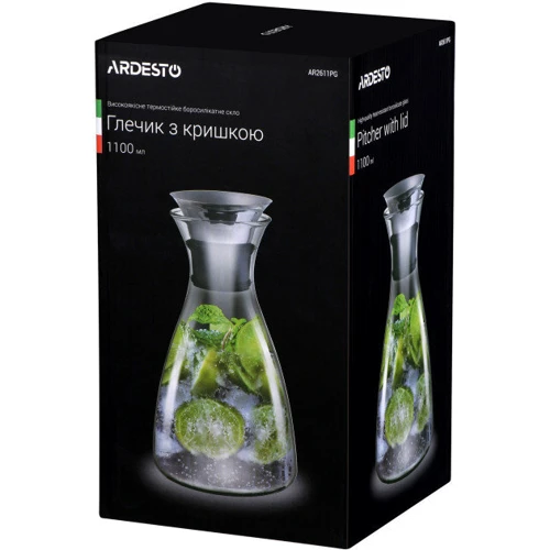 Кувшин Ardesto с крышкой 1100 мл (AR2611PG): Тип Кувшин