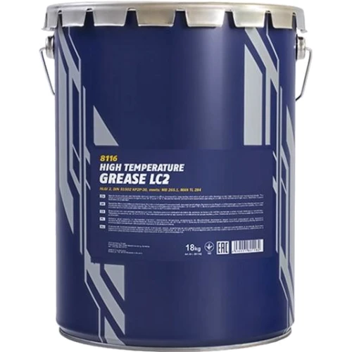Термостойкая пластичная смазка Mannol LC-2 High Temperature Grease 18 кг (8116)