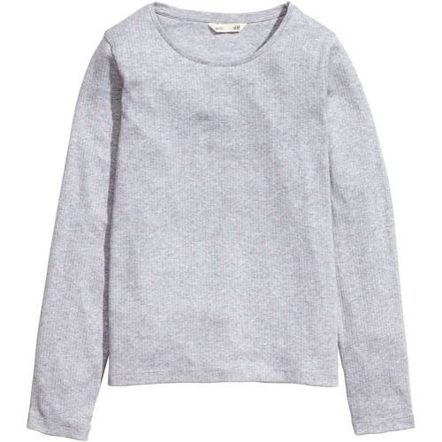 Лонгслив H&M 1637344 134-140 см серый
