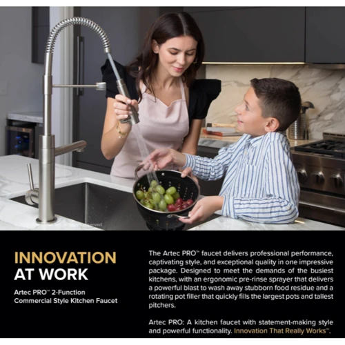Змішувач для кухонного миття Kraus Artec Pro KPF-1603BGMB