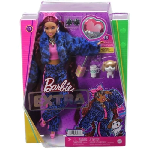 Кукла Barbie Экстра в синем леопардовом костюме (HHN09) фото 5