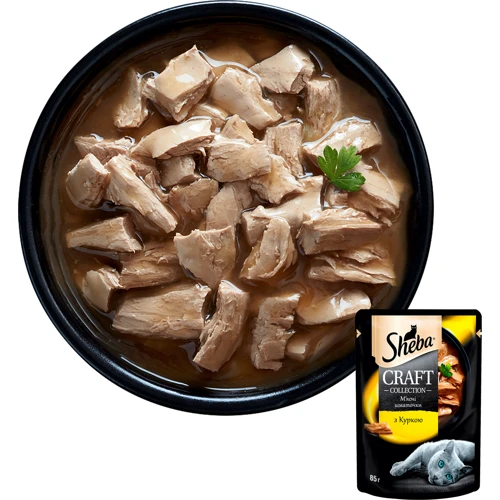 Влажный корм Sheba Craft Collection Shredded Pieces Chicken для кошек с курицей в соусе 12х85 г (3065890139138): Тип Влажный корм