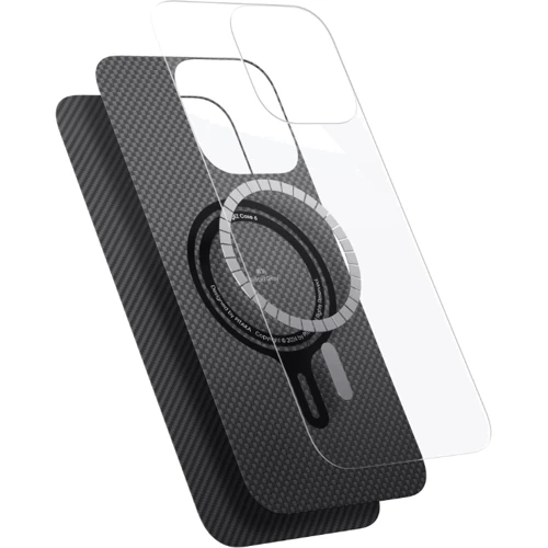 Чехол для iPhone Pitaka Black/Grey Ultra-Slim Case Black/Grey Twill (KI1601A) for iPhone 16: Материалы Арамид
