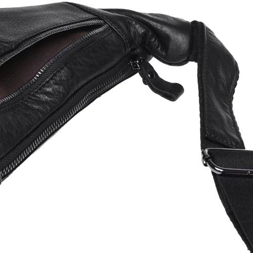 Mужская сумка-слинг Keizer черная (K18807-black): Тип ручки Плечевой ремень, Без ручки