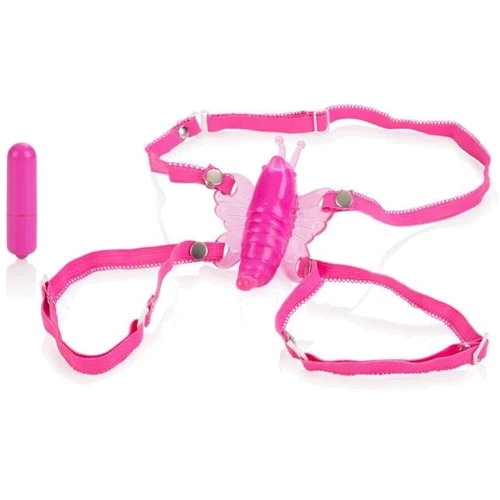 Вибратор клиторальный Micro Wireless Venus Butterfly, 8x2.5 см, розовый