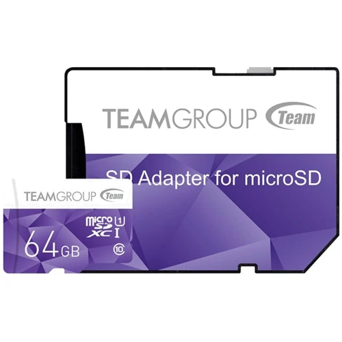 Карта памяти Team 64GB microSDXC Class 10 UHS-I U1 (TCUSDX64GUHS02)