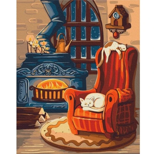 Картина за номерами Brushme Затишна зима ©Olena Lazarenko 40х50 см (BS53407)