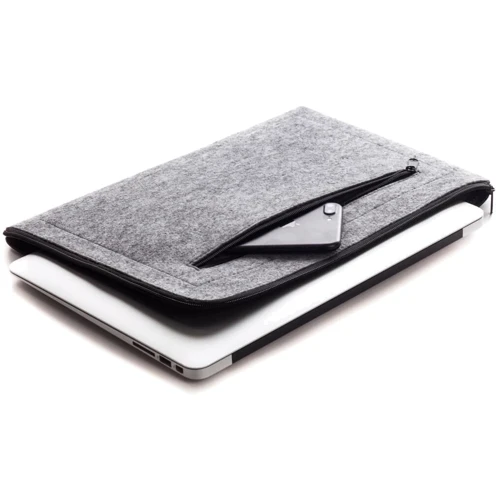 Gmakin Case Slim Felt Horizontal Ligth Grey (GM67-15) for MacBook Pro 15/Pro 16: Материал Войлок